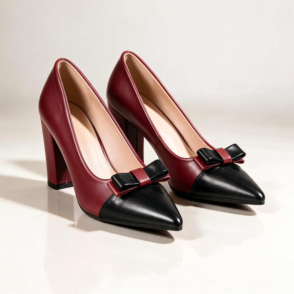 Grand Gala Two-Tone Bow Heels
