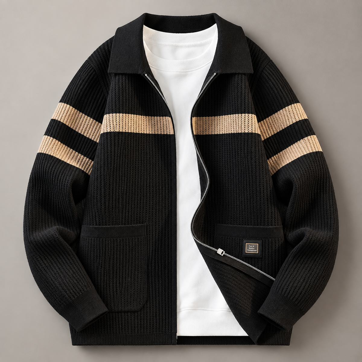 Rowan Striped Zip Cardigan