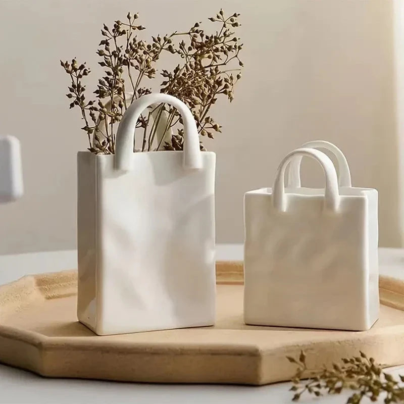 Bloom Handbag Ceramic Vase