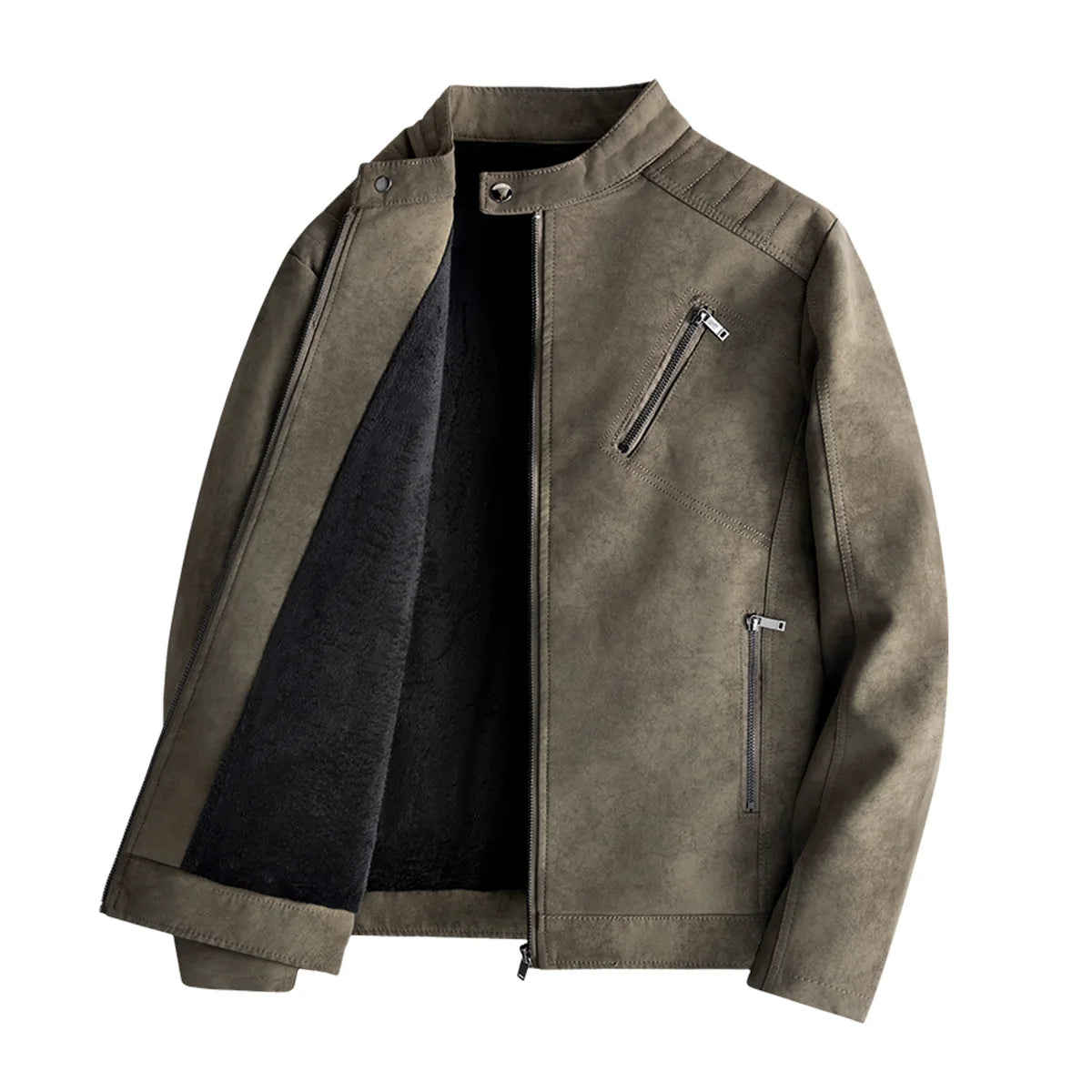 Iron Moto Sheepskin Bomber Jacket