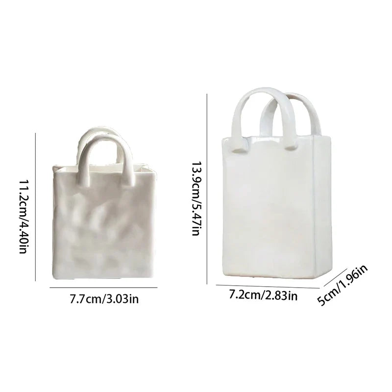 Bloom Handbag Ceramic Vase