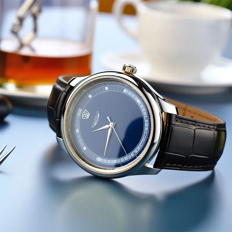 Cinzel Quartz Leather Watch
