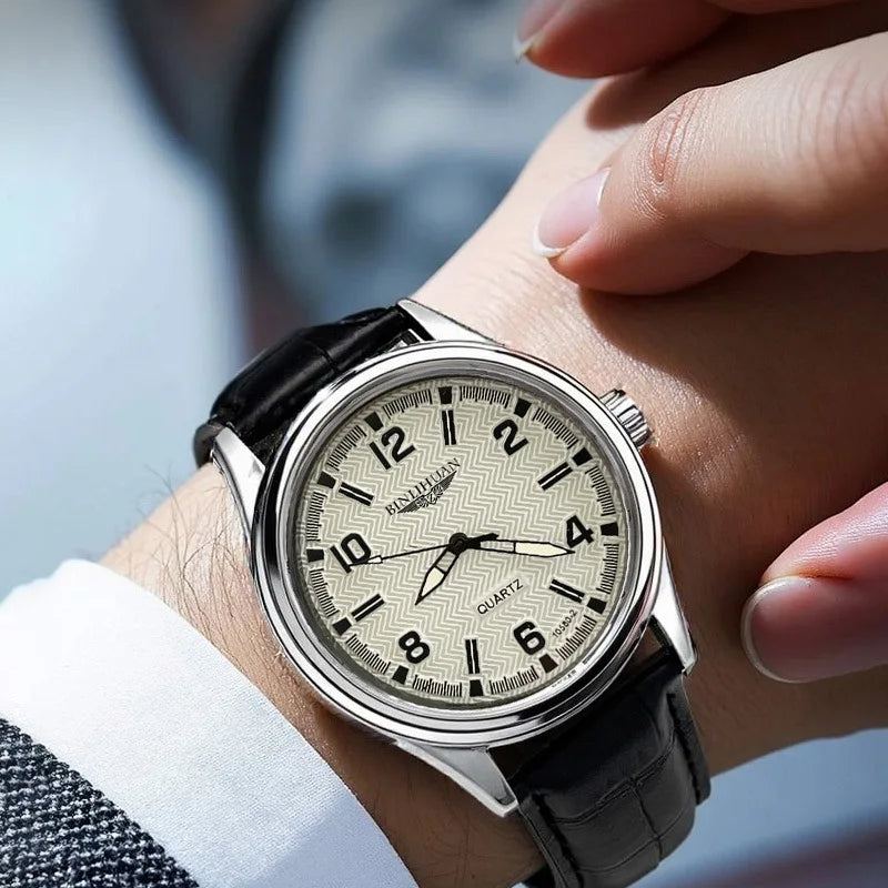 Sandstone Quartz Leather Watch