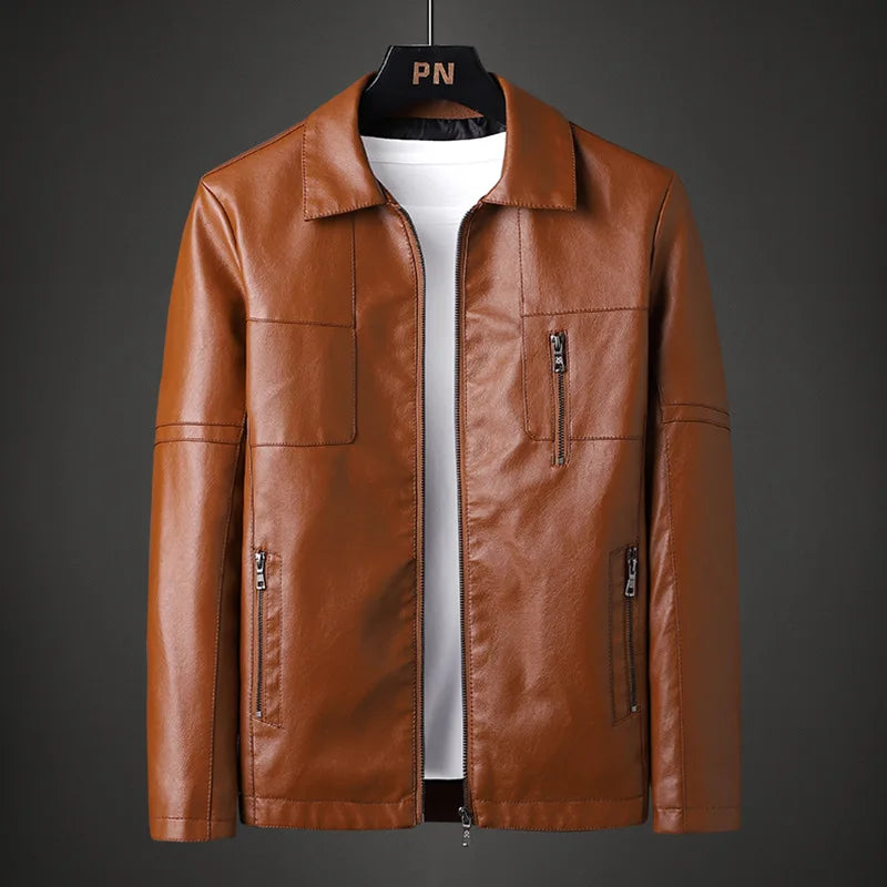 Carbon Form Leather Jacket