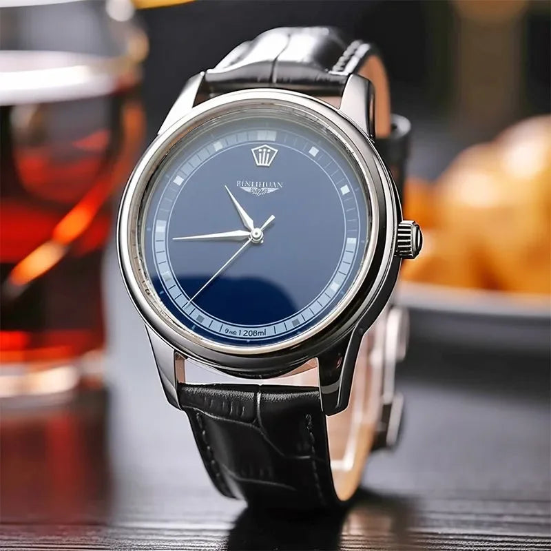 Cinzel Quartz Leather Watch