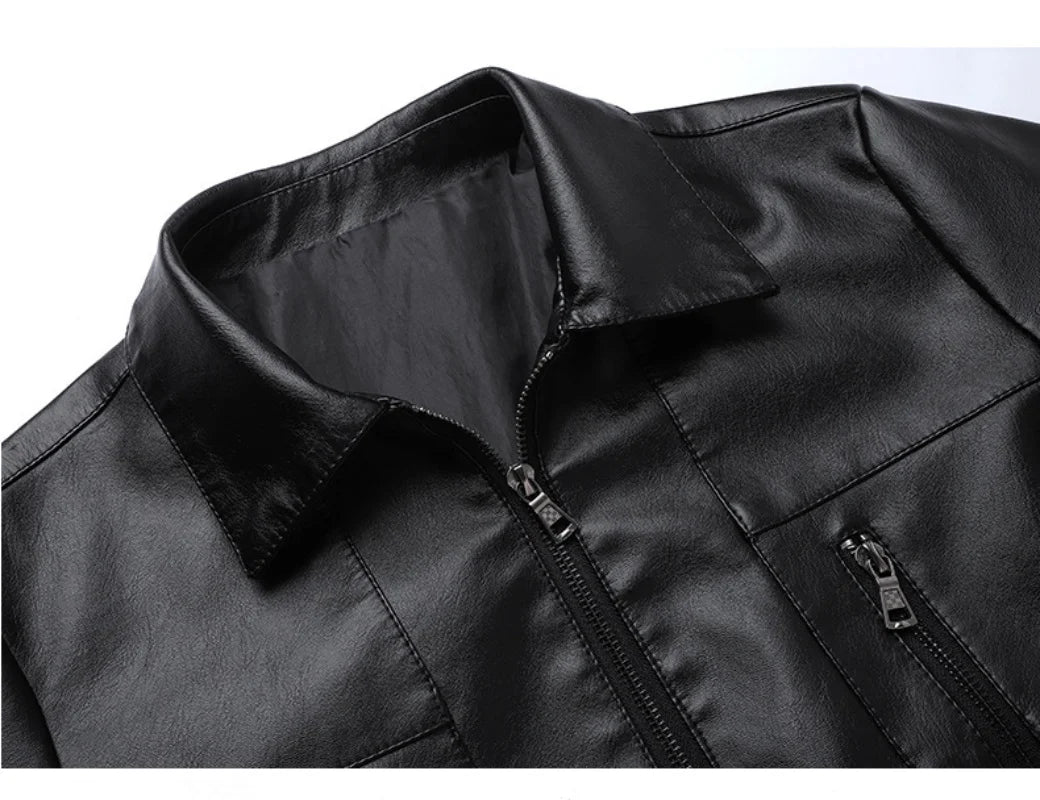 Carbon Form Leather Jacket