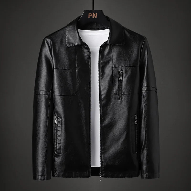 Carbon Form Leather Jacket