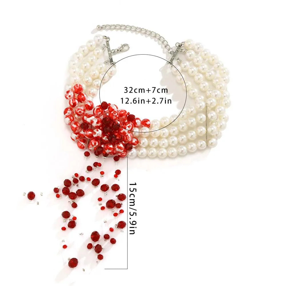 Noir Pearl Drip Choker