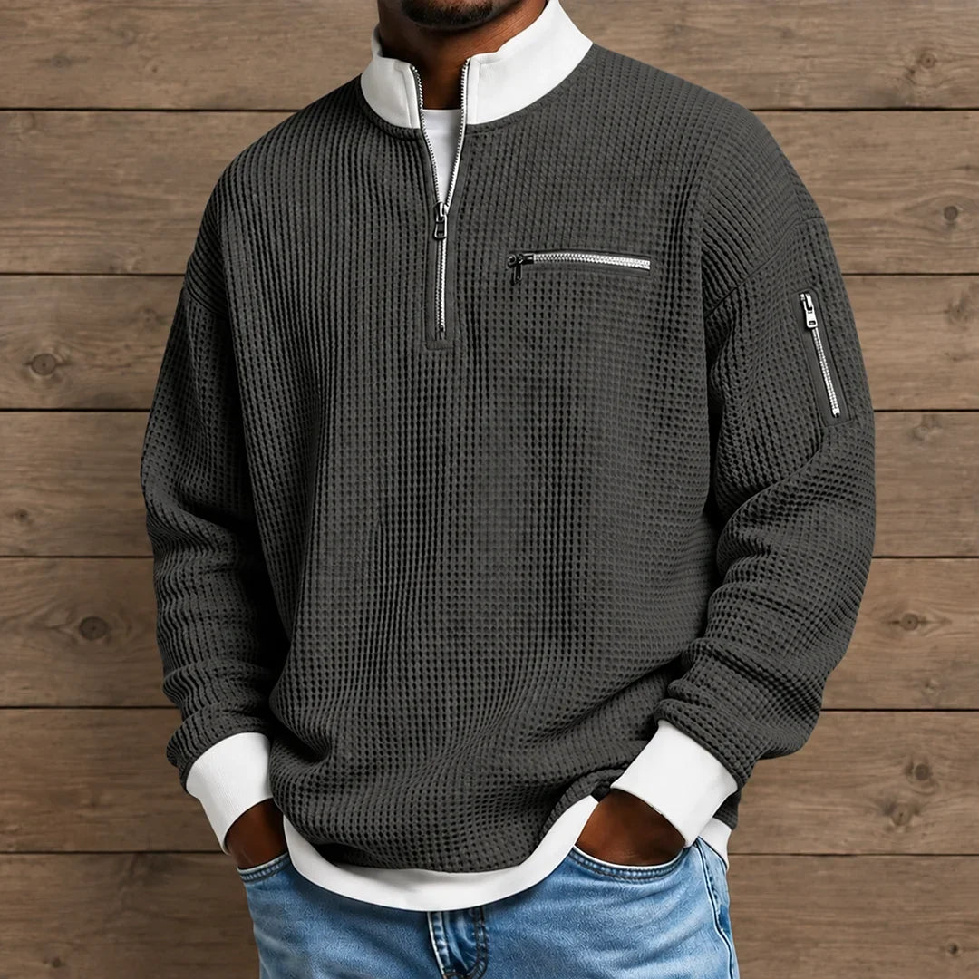 Shoreline Relaxed Zip Sweater