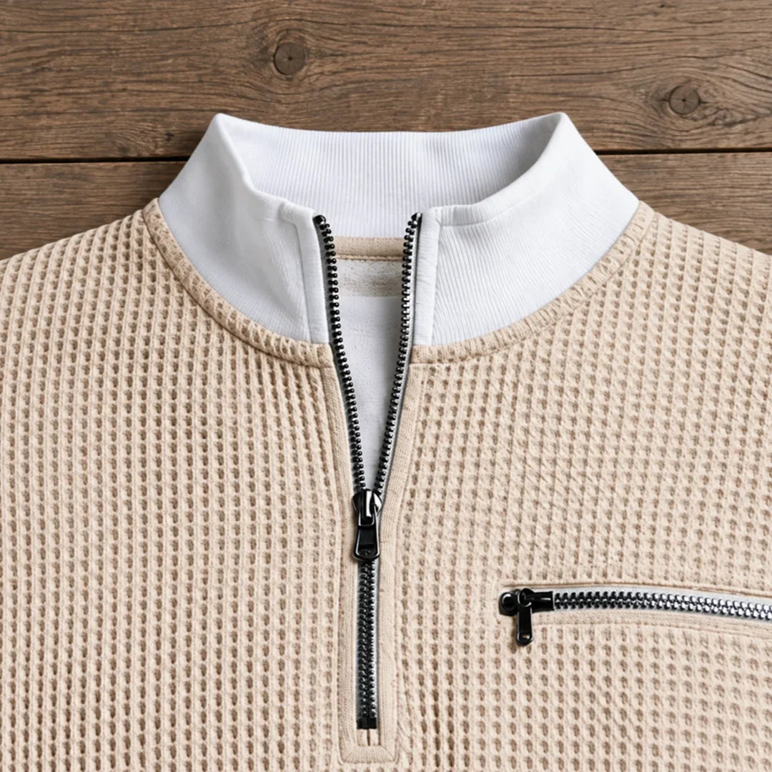 Shoreline Relaxed Zip Sweater