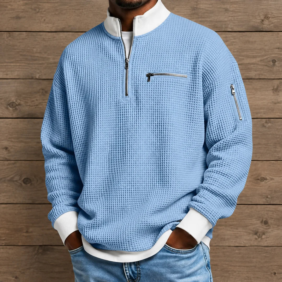 Shoreline Relaxed Zip Sweater