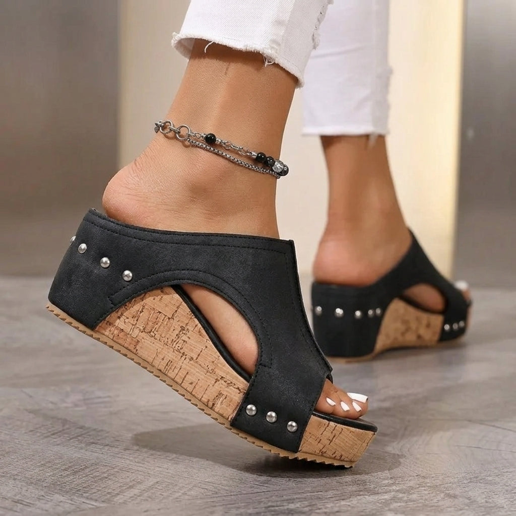 Verona Studded Wedge