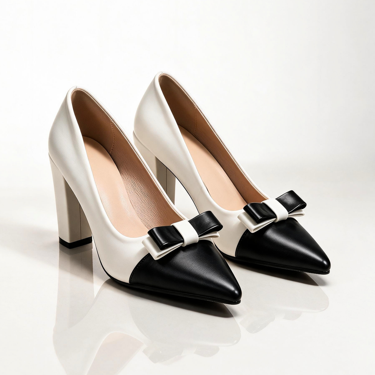 Grand Gala Two-Tone Bow Heels