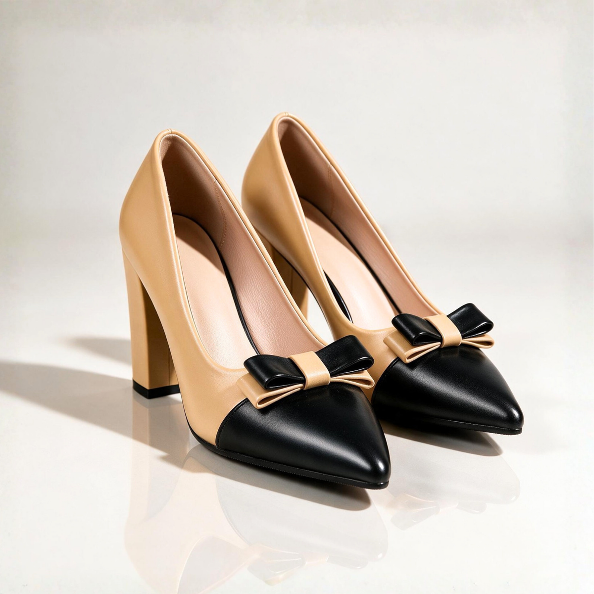 Grand Gala Two-Tone Bow Heels