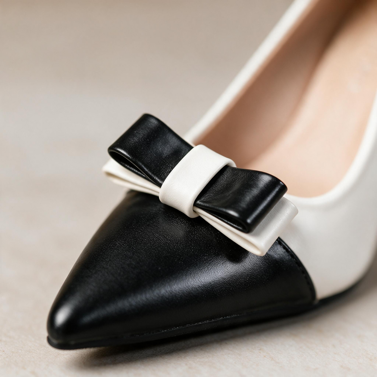 Grand Gala Two-Tone Bow Heels