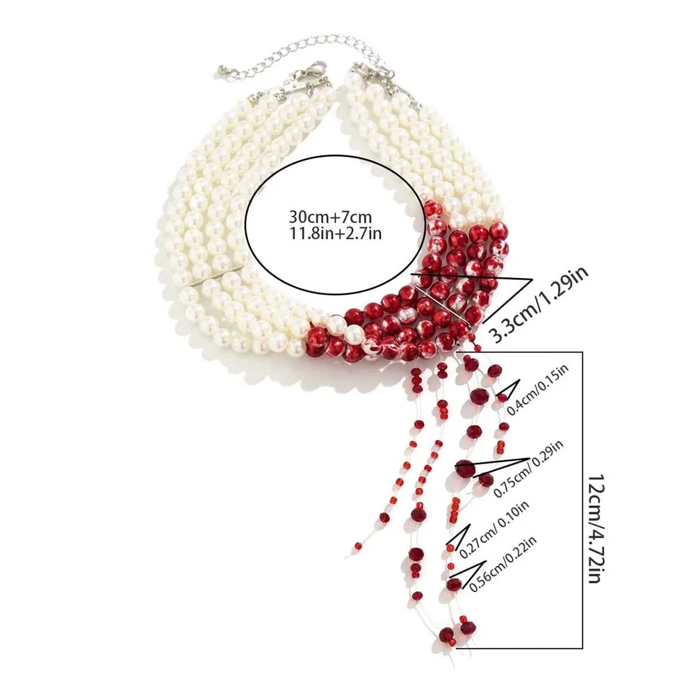 Noir Pearl Drip Choker
