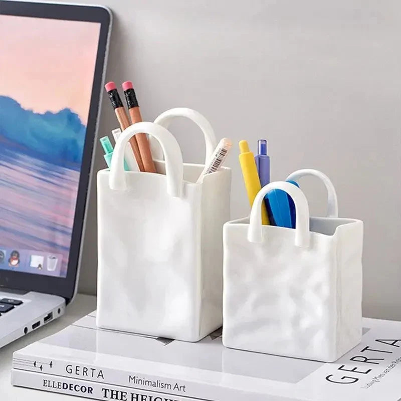 Bloom Handbag Ceramic Vase