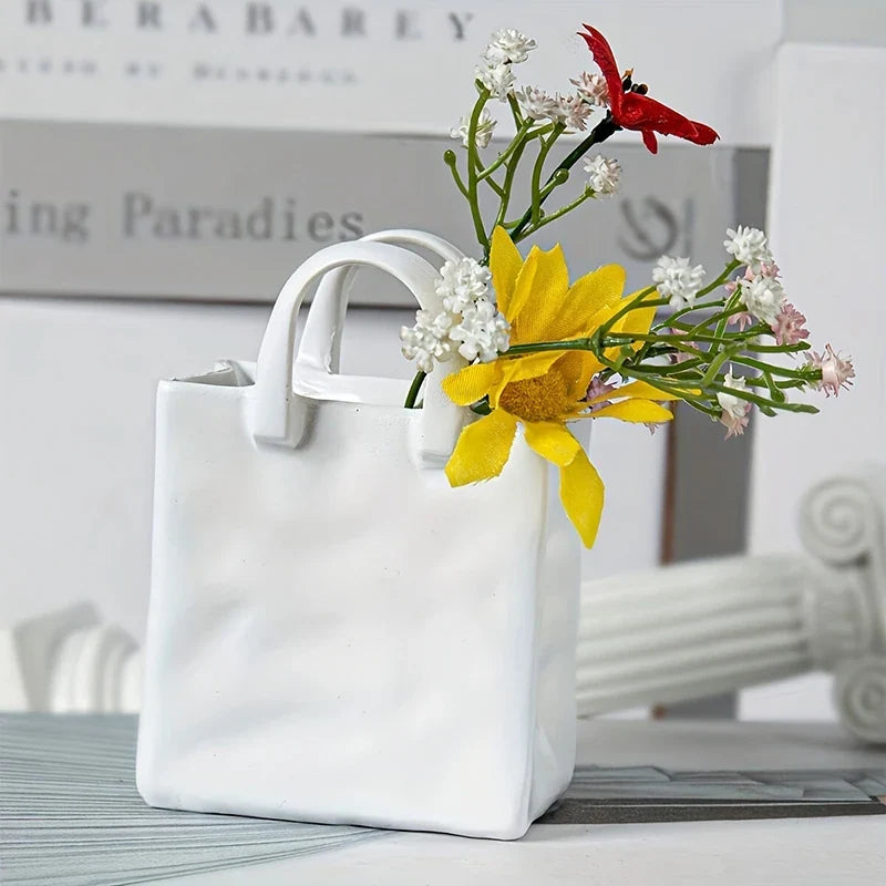 Bloom Handbag Ceramic Vase