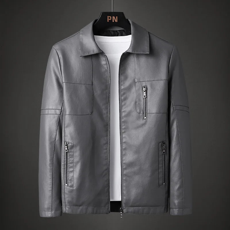 Carbon Form Leather Jacket