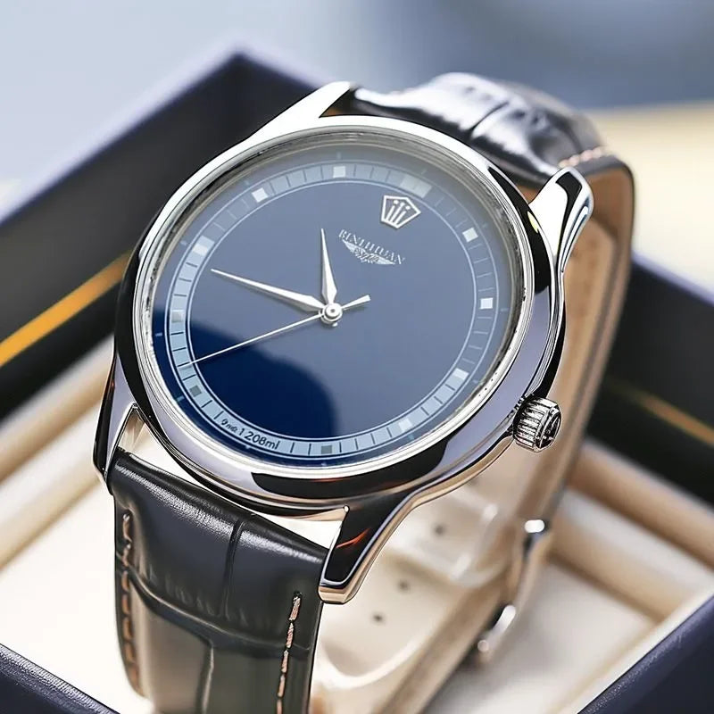 Cinzel Quartz Leather Watch