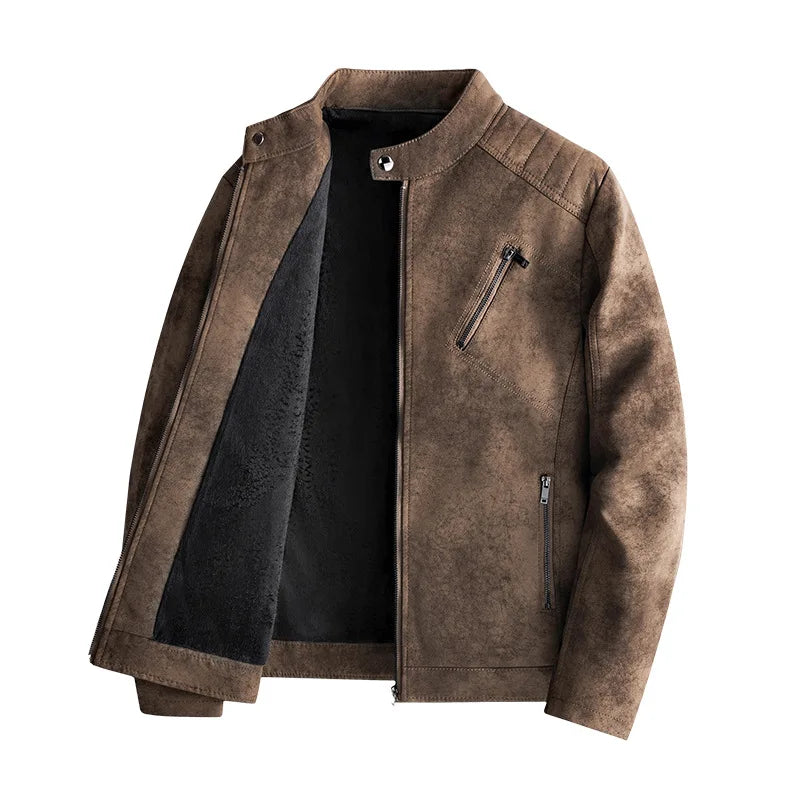 Iron Moto Sheepskin Bomber Jacket