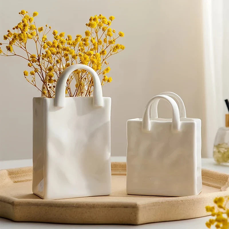 Bloom Handbag Ceramic Vase