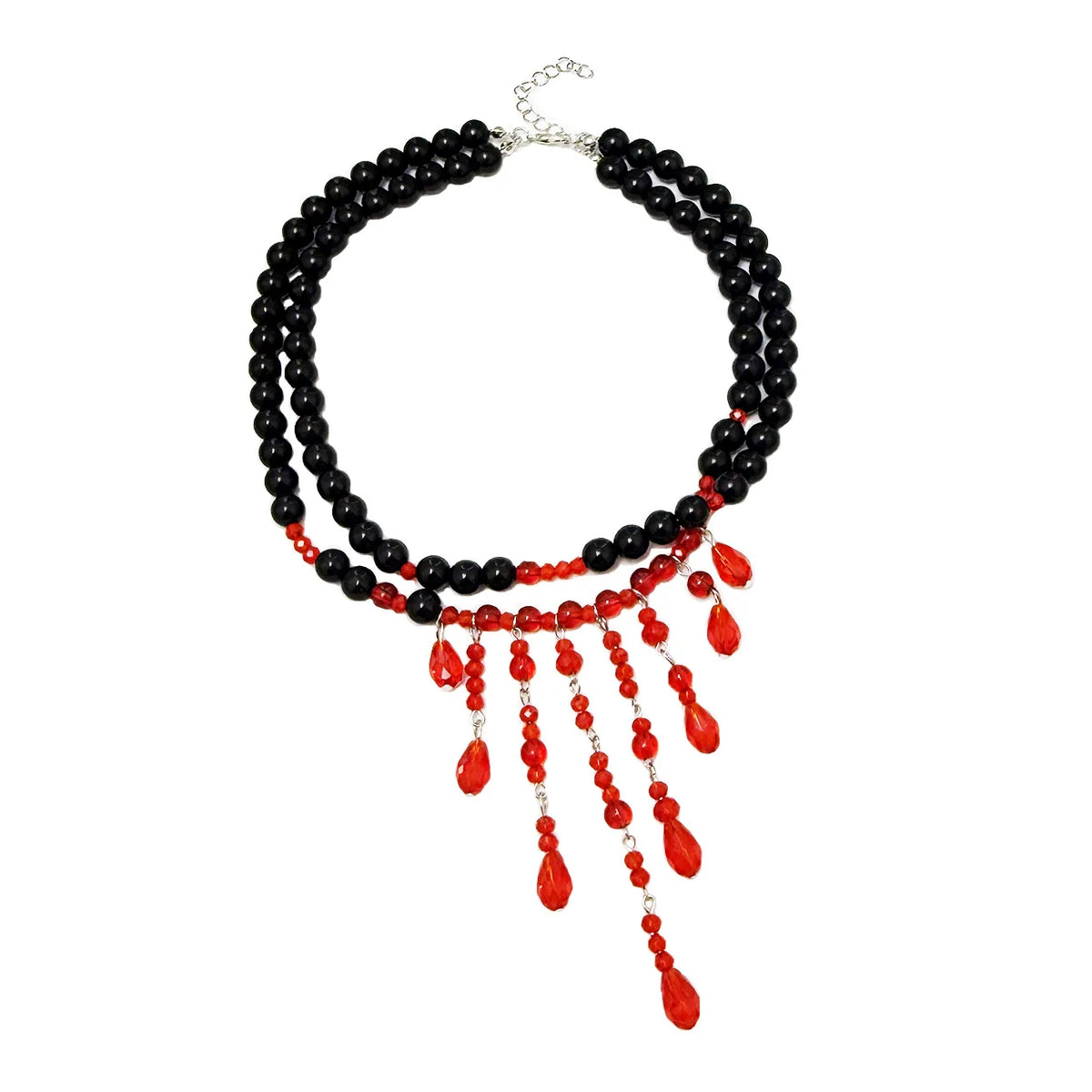 Midnight Drip Beaded Necklace
