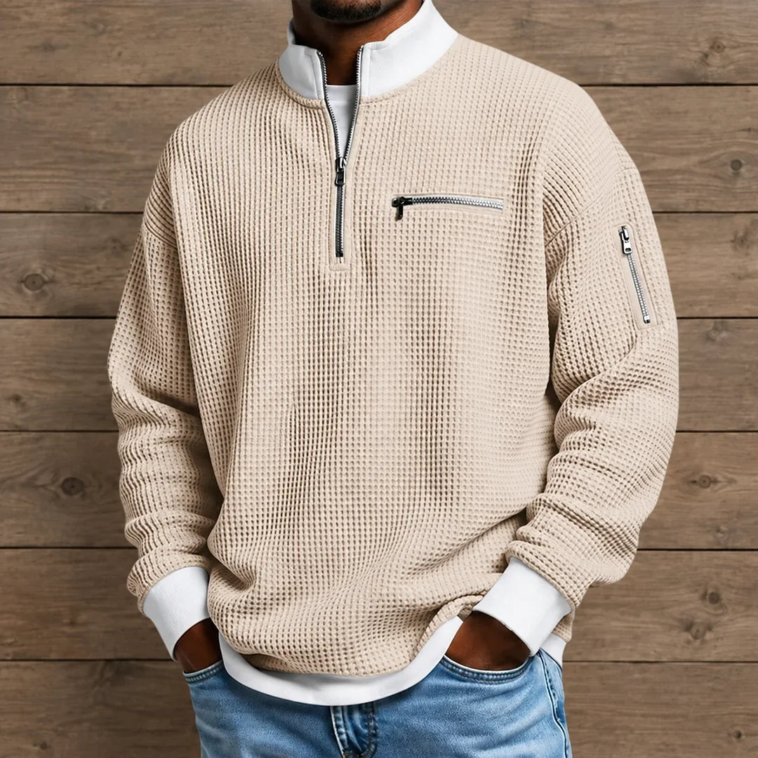 Shoreline Relaxed Zip Sweater