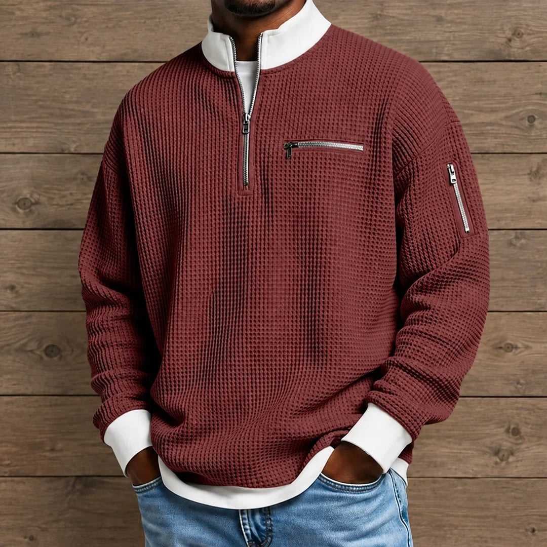 Shoreline Relaxed Zip Sweater