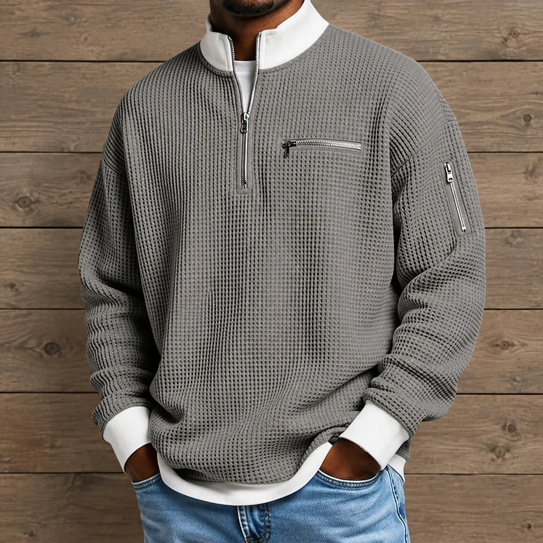 Shoreline Relaxed Zip Sweater