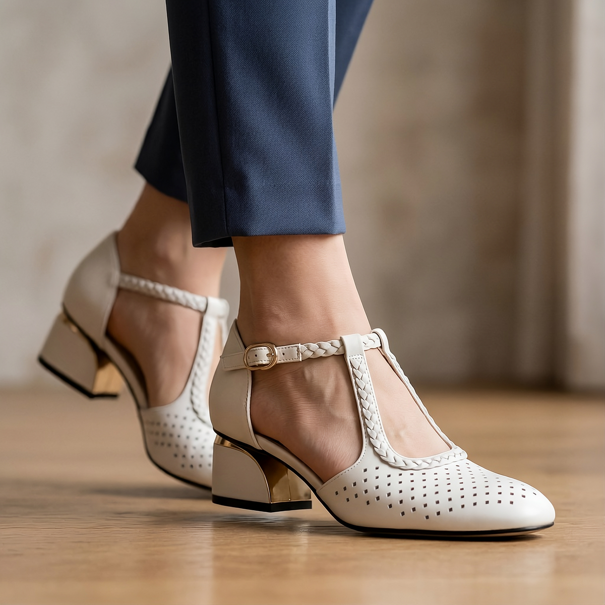 Clara Low Heel Pumps